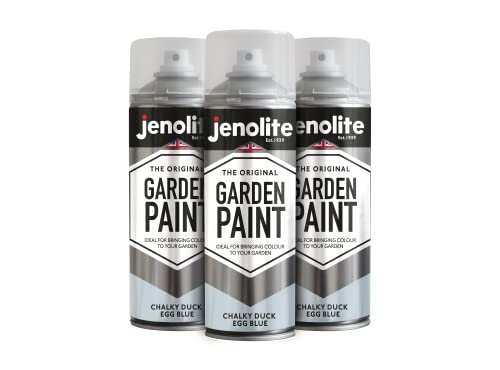 JENOLITE Gartenmöbel-Sprühfarbe | ENTENEI BLAU | Ideal für Gartenmöbel und Ornamente | Anwendung auf Holz, Metall, Kunststoff, Stein, Keramik | 400ml | BS 16C33 von JENOLITE