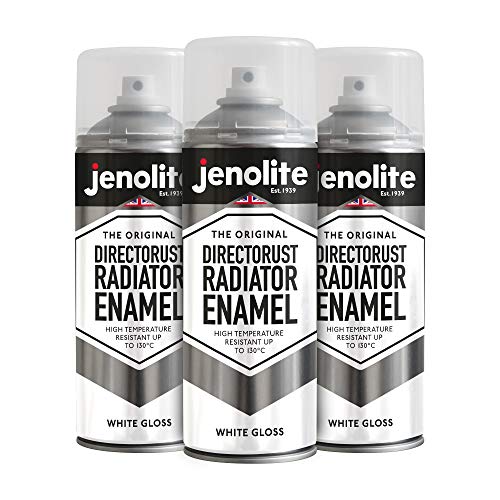 JENOLITE Heizkörperlack | Emaille-Sprühfarbe für Heizkörper | Weiß glänzend | 3 x 400ml von JENOLITE