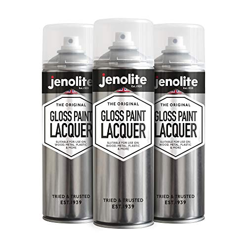JENOLITE Klarlack Spray | GLÄNZENDES FINISH | 3x500ml | Transparenter Mehrflächen-Spray | Klarlack-Schutzspray | Verhindert Korrosion und UV-Schäden | Vergilbt nicht von JENOLITE