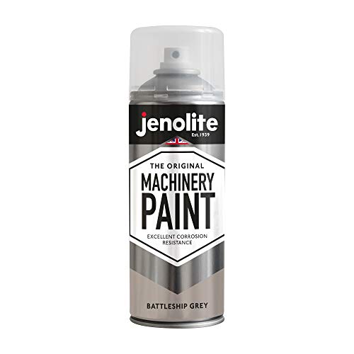 JENOLITE Maschinen- und Rasenmäher-Aerosolfarbe | SCHLACHTSCHIFF GRAU | Multi-Oberflächen-Aerosolfarbe | Korrosionsbeständig für ein langanhaltendes Finish | 400 ml von JENOLITE