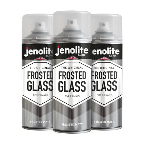 JENOLITE Mattes Glas Sprühfarbe | DECKEND | Halbtransparenter Sprühnebel für Fenster & Türen | Mattes Finish | Für zusätzliche Privatsphäre | 3 x 400ml von JENOLITE