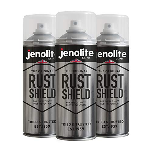 JENOLITE Rust Shield | Rostschutz Klarlack Spray | 3x400ml | Korrosionsschutz für Metall | Schützt vor Rost & Witterung | Autos, Motorräder, Dekorationen, blankes Metall & Lacke | Wetterfest von JENOLITE
