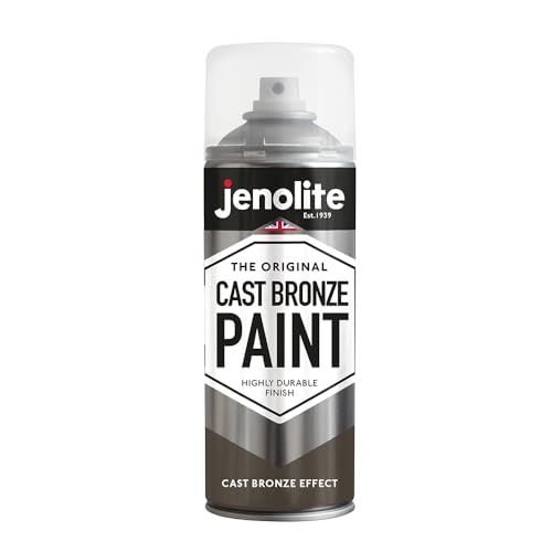 JENOLITE Bronze-Sprühfarbe, 400 ml, strukturierte Bronze-Effektfarbe, realistische Bronze-Guss-Bronze-Farbe, Sprühfarbe für verschiedene Oberflächen, ideal für DIY-Projekte, Basteln, Ornamente und von JENOLITE