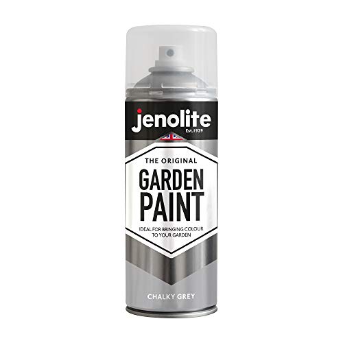 JENOLITE Gartenmöbel-Sprühfarbe | KREIDEGRAU | Ideal für Gartenmöbel und Ornamente | Anwendung auf Holz, Metall, Kunststoff, Stein, Keramik | 400ml | PANATONE 7544U von JENOLITE