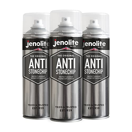 JENOLITE Steinschlagschutz Sprühfarbe | SCHWARZ | 3 x 500ml | Lackschutzspray | Schützt vor Steinschlägen, Rost, Korrosion und Beschädigungen von JENOLITE