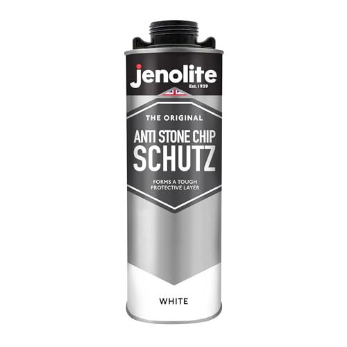 JENOLITE Steinschlagschutz | WEIß | 1 Liter | Unterbodenschutz für Autos | Schützt Schweller, Unterboden und Karosserieteile vor Steinschlagschäden | Rostschutz und Korrosionsschutz von JENOLITE