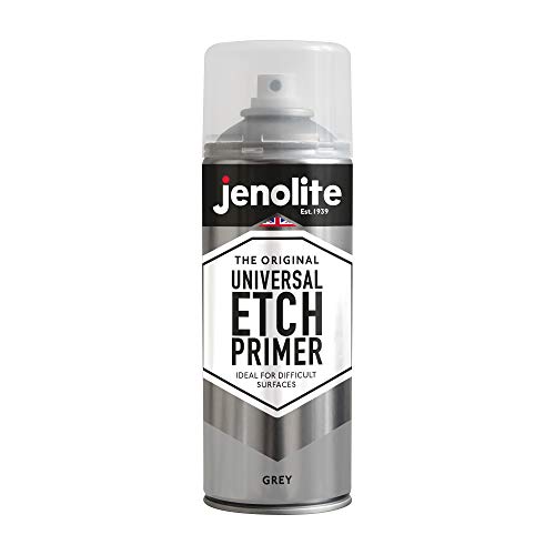 JENOLITE Universelle Etch-Grundierungsfarbe| GRAU | Hochleistungsgrundierung für schwierige Oberflächen, einschließlich Aluminium, verzinkter Stahl, rostfreier GFK-Kunststoff | 400 ml von JENOLITE