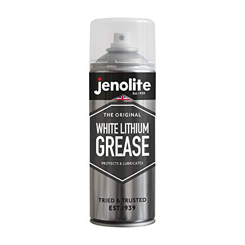 JENOLITE weißes Lithium-Fett-Aerosol | Langlebiges Schmiermittel | Reduziert Reibung und Verschleiß an Metallteilen | 400ml von JENOLITE