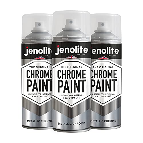 JENOLITE Chrom-Sprayfarbe | Chromeffekt | glatte Chromoberfläche, geeignet für den Innen- und Außenbereich | 3 x 400ml von JENOLITE