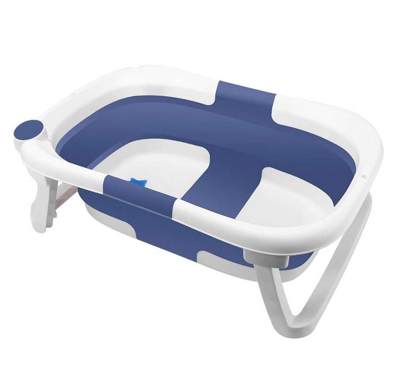 JEOBEST Babybadewanne Baby Bathtub Babywanne, Tragbare Wanne, Faltbare, mit Rutschfester Matte und Abflussloch von JEOBEST