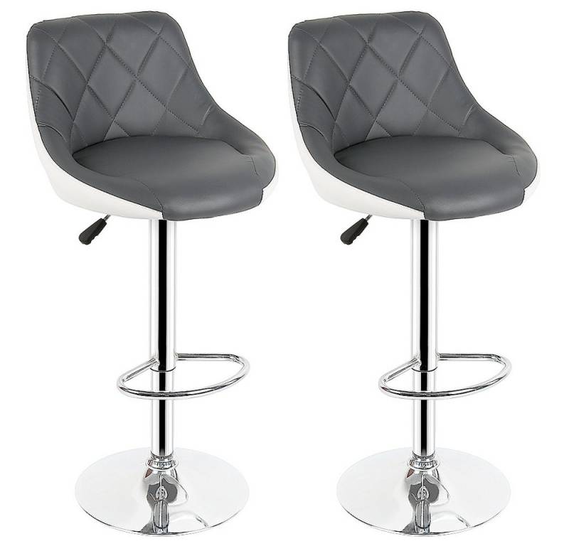 JEOBEST Barhocker (2er Set), Barstuhl mit Fußstütze Höhenverstellbar Kunstleder, 360°Drehbar von JEOBEST