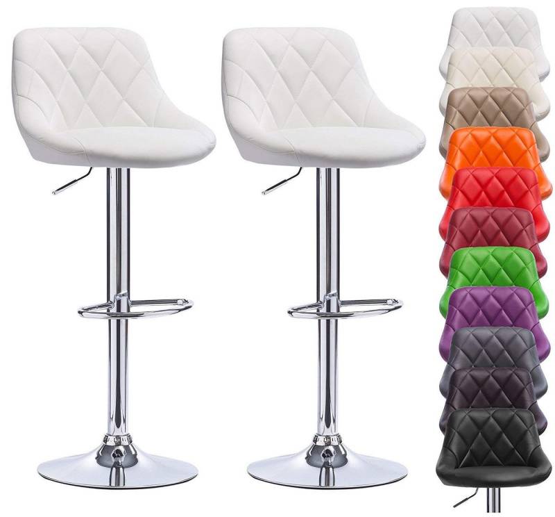 JEOBEST Barhocker (2er Set), Barstuhl mit Fußstütze Höhenverstellbar Kunstleder, 360°Drehbar von JEOBEST