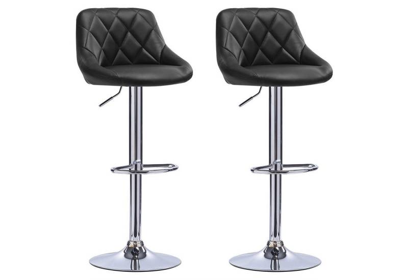 JEOBEST Barhocker (2er Set), Barstuhl mit Fußstütze Höhenverstellbar Kunstleder, 360°Drehbar von JEOBEST