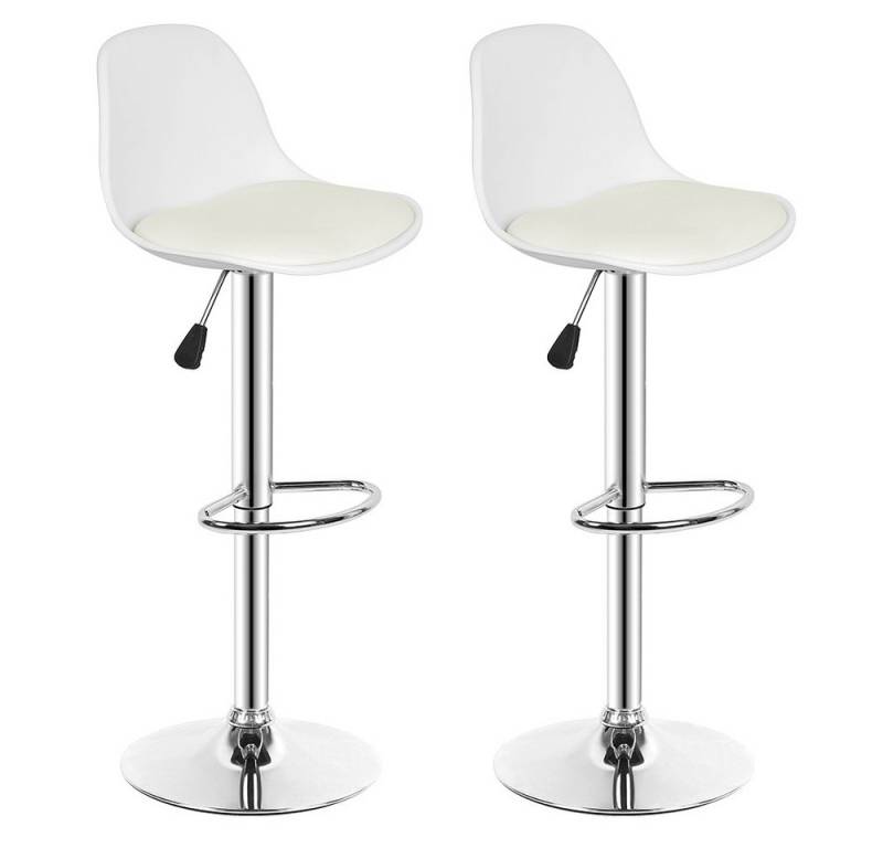 JEOBEST Barhocker Barstühle (Set, 2 St), Höhenverstellbar, Drehbar, Küchenstühle Tresenstuhl mit Rückenlehne von JEOBEST