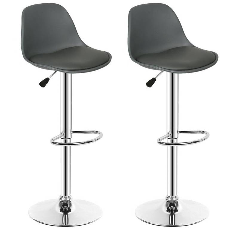 JEOBEST Barhocker Barstühle (Set, 2 St), Höhenverstellbar, Drehbar, Küchenstühle Tresenstuhl mit Rückenlehne von JEOBEST