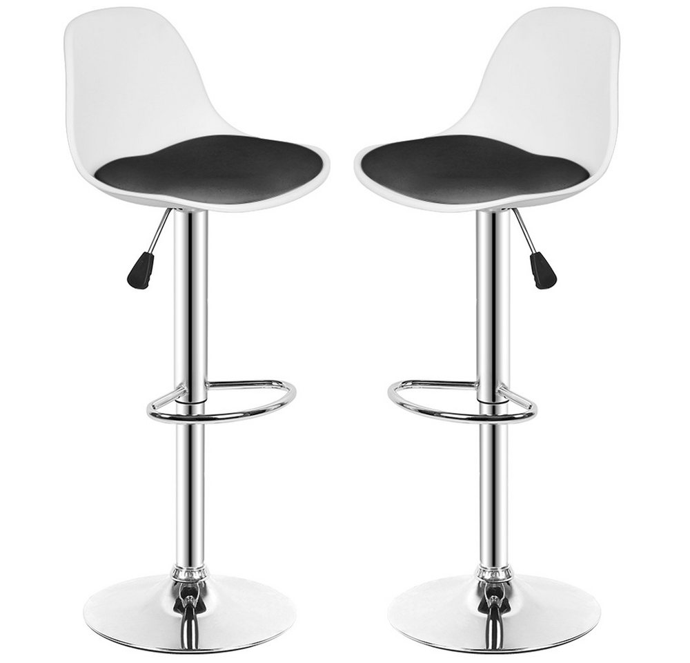 JEOBEST Barhocker Barstühle (Set, 2 St), Höhenverstellbar, Drehbar, Küchenstühle Tresenstuhl mit Rückenlehne von JEOBEST