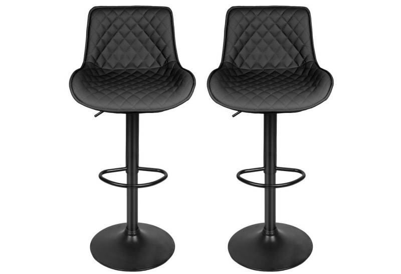 JEOBEST Barhocker Barstühle Höhenverstellbar 360° Drehbar, Ergonomischer Hocker im Bar (2er Set), Küchenhocker PU-Leder, Die Vergrößerte Sitz 49x38 cm von JEOBEST