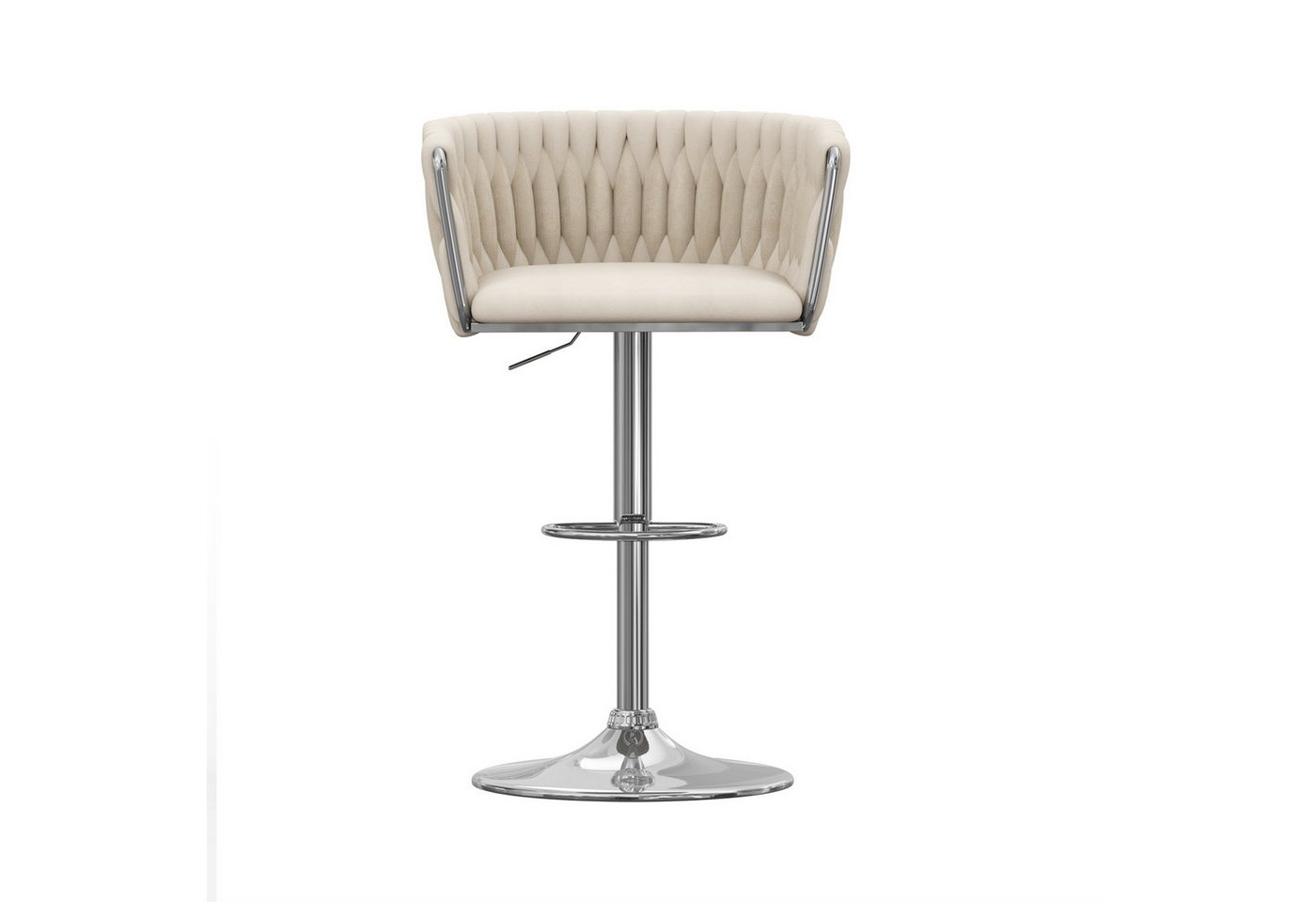 JEOBEST Barhocker Barstühle mit Samtbezug, Höhenverstellbar, Drehstühle, Küchenhocker mit geflochtener Rückenlehne Fußstütze JEOBEST Barhocker Barstühle mit Samtbezug, Höhenverstellbar, Drehstühle, Küchenhocker mit geflochtener Rückenlehne Fußstütze von JEOBEST