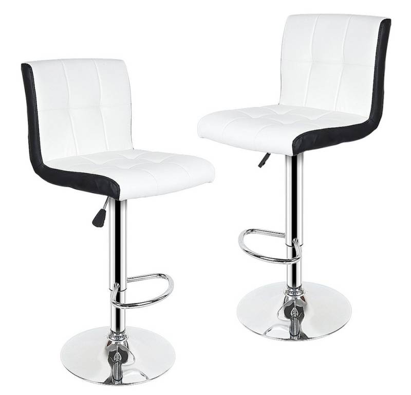 JEOBEST Barhocker Barstuhl Drehstühle Höhenverstellbare Barstühle mit PU-Bezug, 2er Set von JEOBEST