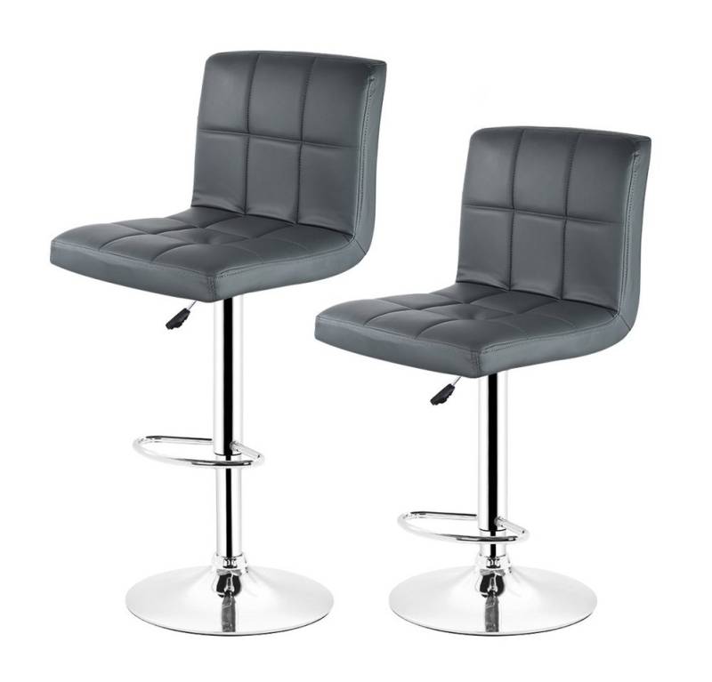 JEOBEST Barhocker Barstuhl Drehstühle Höhenverstellbare Barstühle mit PU-Bezug, 2er Set von JEOBEST