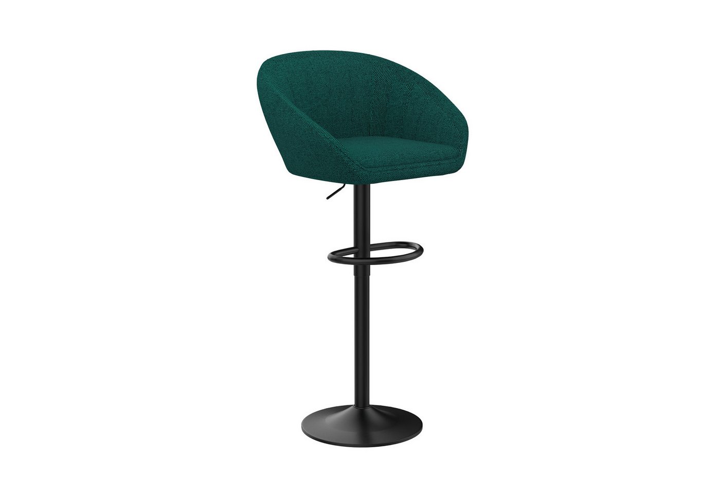 JEOBEST Barhocker Barstuhl Küchenhocker Tresenhocker,Samt, Höhenverstellbar, 360°Drehbar, (2 St), mit Rückenlehne und Fußstütze, Metall von JEOBEST