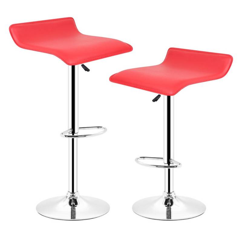 JEOBEST Barhocker Barstuhl Tresenhocker Bistrohocker mit Luftheber-Design, (Set, 2 St), Kunstleder, Höhenverstellbar, 360°Drehbar von JEOBEST