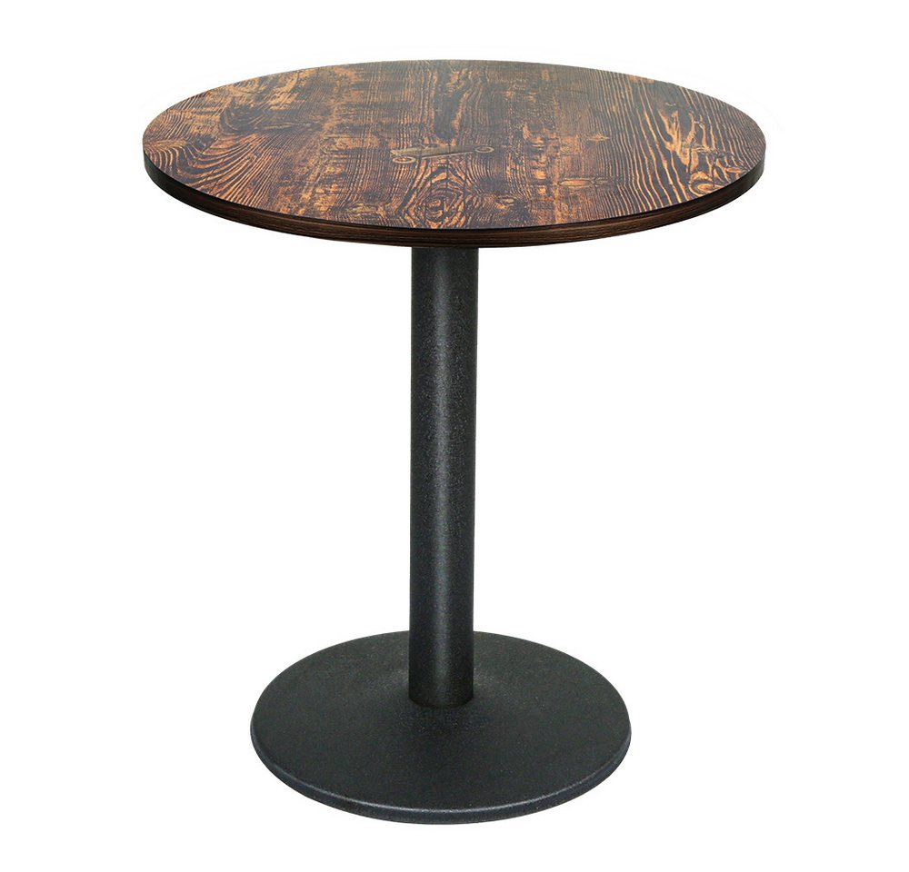 JEOBEST Bartisch Esstisch Rund, Küchentisch Esszimmertisch, Hoher Tisch, Bistrotisch mit Metallbein, Industrieller Stil, Höhe 75CM von JEOBEST
