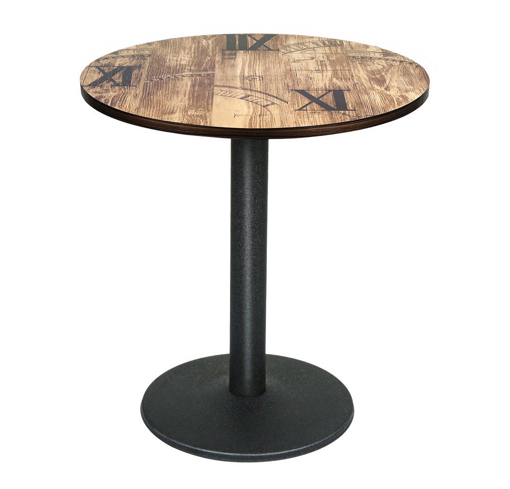 JEOBEST Bartisch Esstisch Rund, Küchentisch Esszimmertisch, Hoher Tisch, Bistrotisch mit Metallbein, Industrieller Stil, Höhe 75CM von JEOBEST