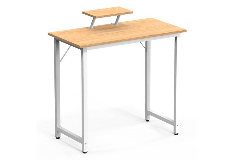JEOBEST Computertisch Schreibtisch Laptoptisch, (1 Tisch, 80x40cm), Bürotisch mit Monitorständer,Stabiler Pc Tisch von JEOBEST