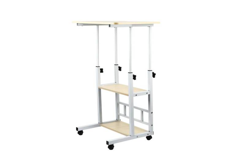 JEOBEST Computertisch Schreibtischh mit Rollen, Laptoptisch mit Ablage, (1-St., Laptoptisch) PC-Tisch Stehend, Höhenverstellbarer von JEOBEST