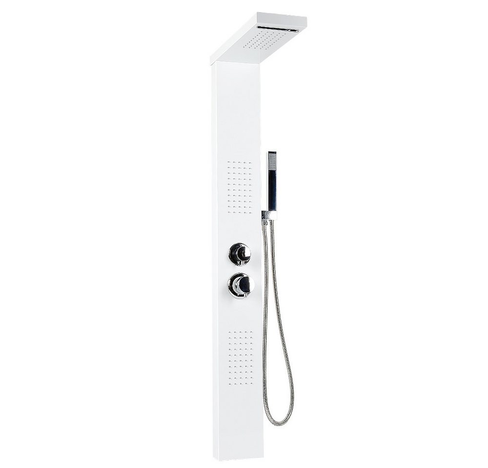 JEOBEST Duschsystem Duschpaneel Duschsystem Duschset Regendusche Duscharmatur, 4 Strahlart(en), mit Massagedüsen Wasserfalldusche Handbrause und Überkopfdusche von JEOBEST