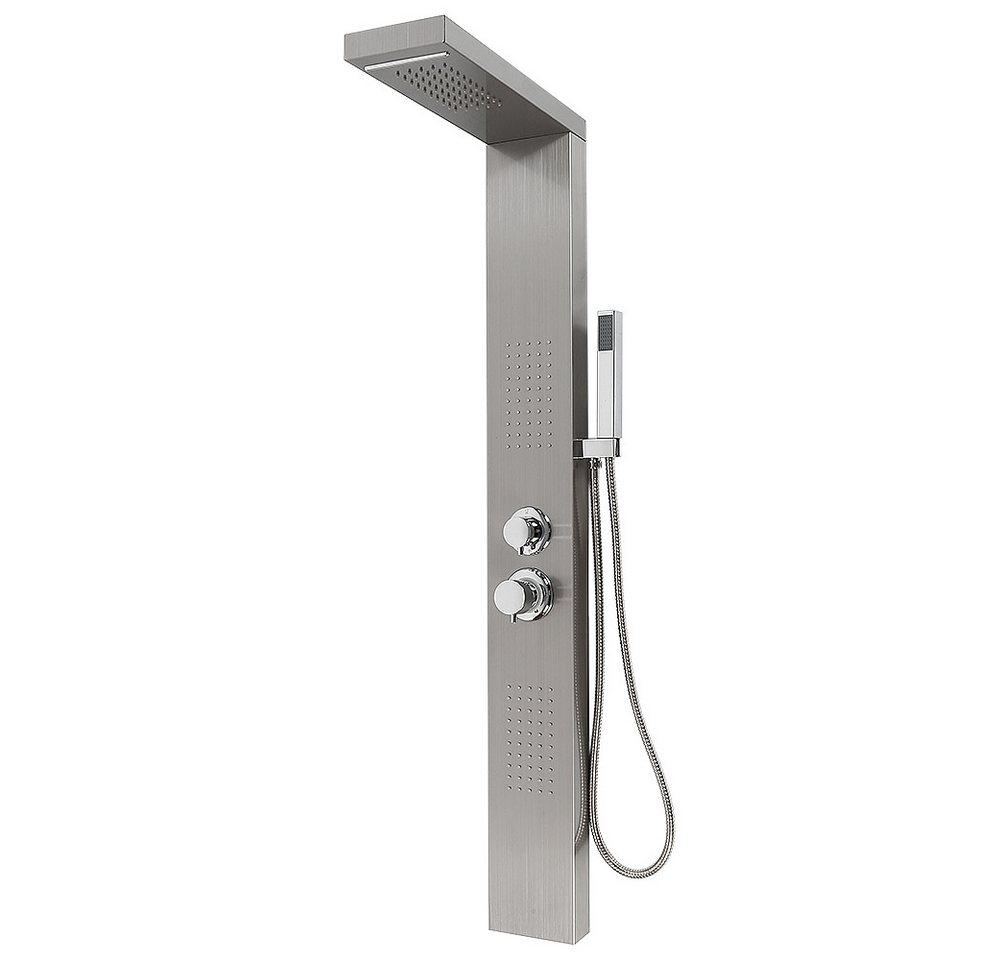 JEOBEST Duschsystem Duschpaneel Duschsystem Duschset Regendusche Duscharmatur, 4 Strahlart(en), mit Massagedüsen Wasserfalldusche Handbrause und Überkopfdusche von JEOBEST