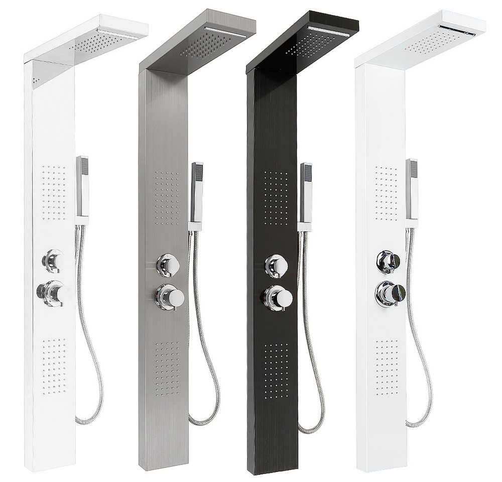 JEOBEST Duschsystem Duschpaneel Duschsystem Duschset Regendusche Duscharmatur, 4 Strahlart(en), mit Massagedüsen Wasserfalldusche Handbrause und Überkopfdusche von JEOBEST