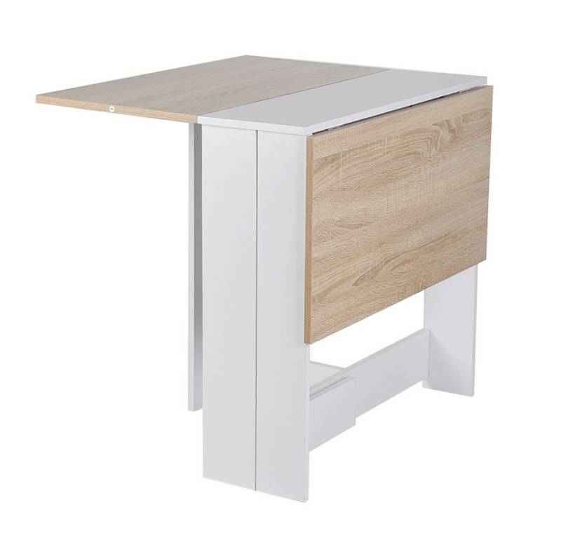 JEOBEST Esstisch Esszimmertische, Küchentisch, Arbeitstisch, Klappbar für 2-4 Personen, (1 Tisch), Eiche 103 x 76 x 73.5 cm von JEOBEST