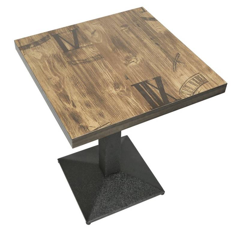 JEOBEST Esstisch Küchentisch Bartisch Esszimmertisch, Geeignet für 4 Personen,Braun (1 Tisch), Quadratisch, Industrie-Design, 60 x 60 x 75 cm von JEOBEST