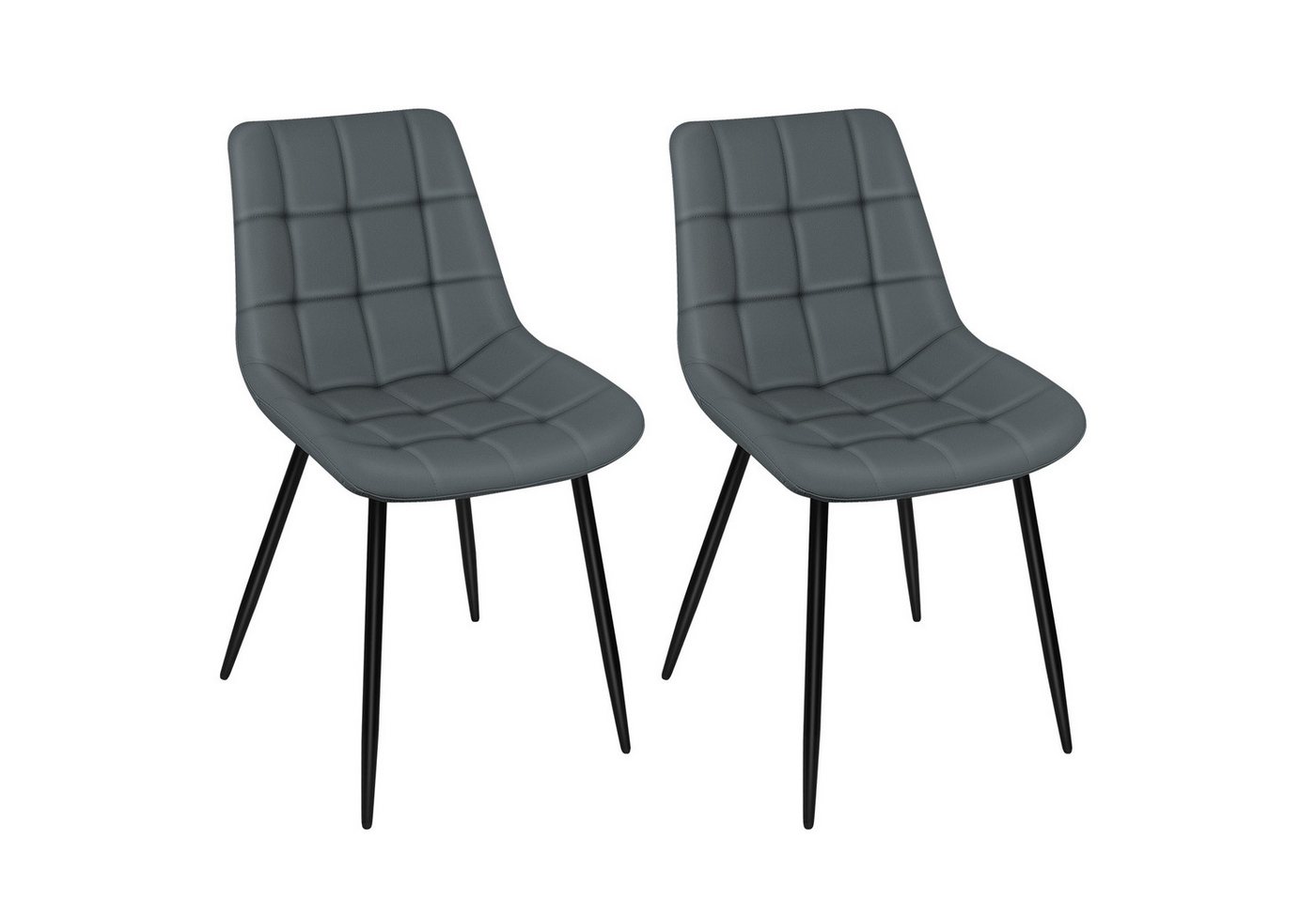 JEOBEST Esszimmerstuhl 2er Set Polsterstuhl Stuhl Wohnzimmerstuhl, Metallbeine von JEOBEST