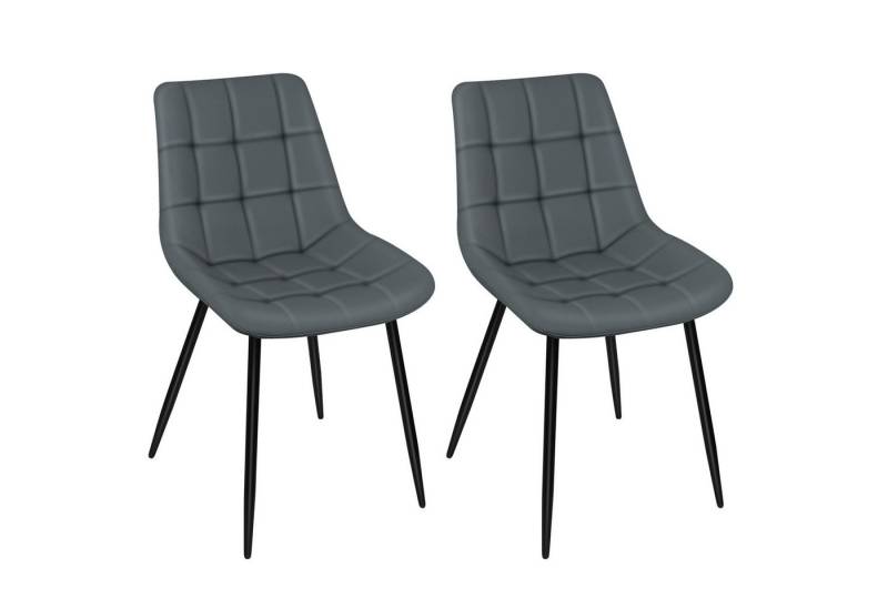 JEOBEST Esszimmerstuhl 2er Set Polsterstuhl Stuhl Wohnzimmerstuhl, Metallbeine von JEOBEST