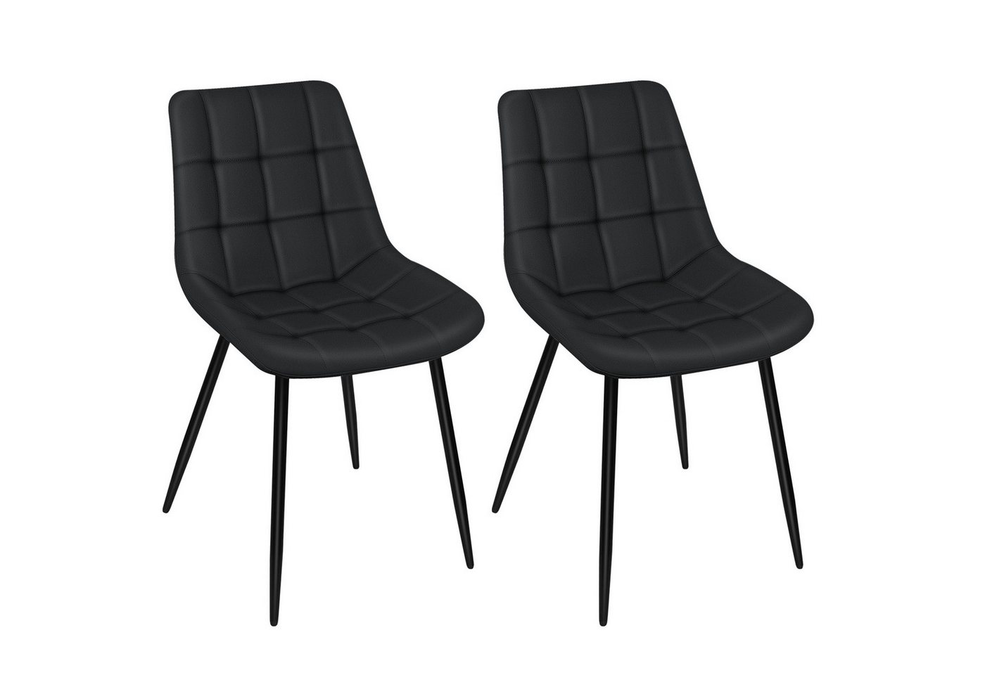 JEOBEST Esszimmerstuhl 2er Set Polsterstuhl Stuhl Wohnzimmerstuhl, Metallbeine von JEOBEST