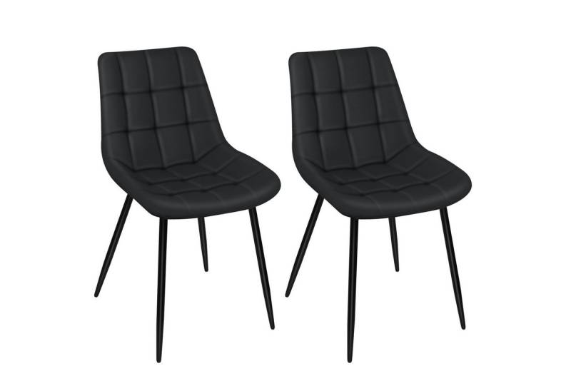 JEOBEST Esszimmerstuhl 2er Set Polsterstuhl Stuhl Wohnzimmerstuhl, Metallbeine von JEOBEST