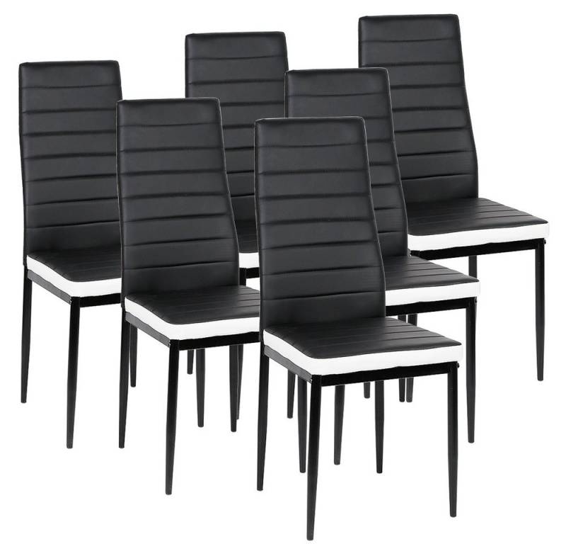 JEOBEST Esszimmerstuhl Essstühle Küchenstuhl mit Rückenlehne, Metallbeine, (2/4/6er Set) von JEOBEST