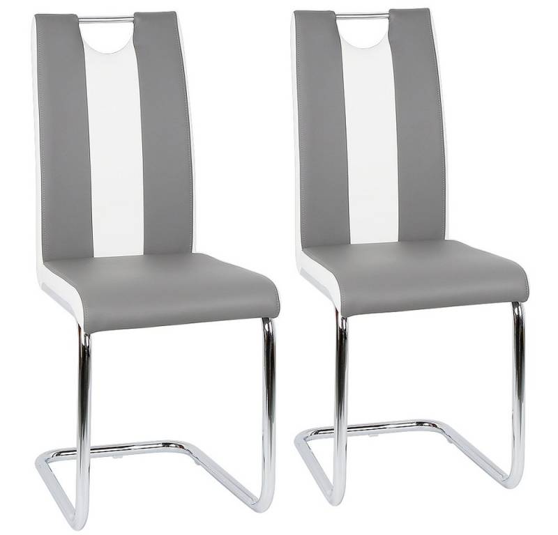 JEOBEST Esszimmerstuhl Freischwinger Küchenstühle Esszimmerstühle mit Rückenlehne, (Set, 2 St) Küchenstühle aus Metallgestell & Kunstleder von JEOBEST