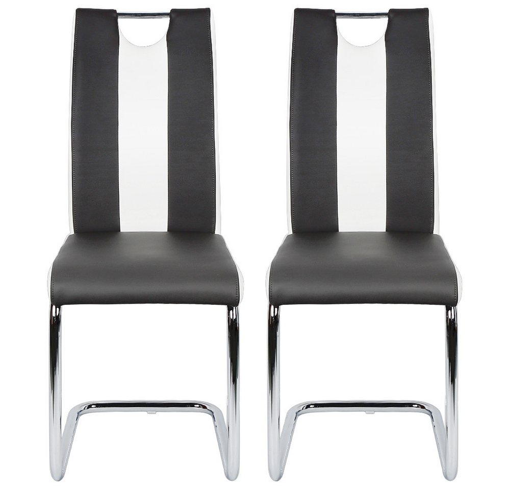 JEOBEST Esszimmerstuhl Freischwinger Küchenstühle Esszimmerstühle mit Rückenlehne, (Set, 2 St) Küchenstühle aus Metallgestell & Kunstleder von JEOBEST