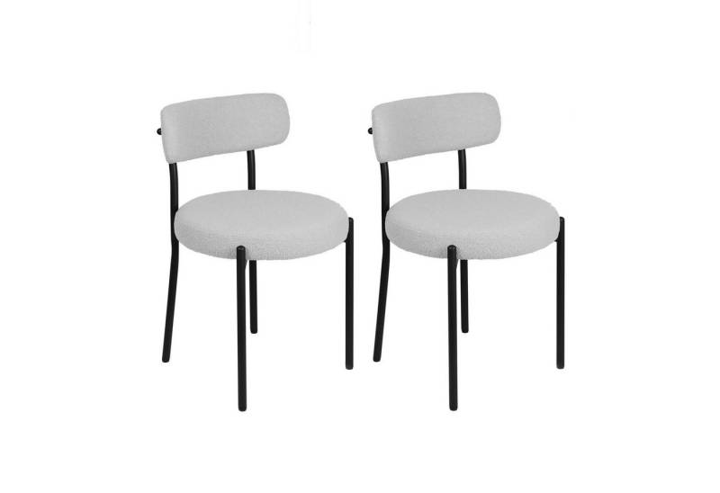 JEOBEST Esszimmerstuhl Küchenstuhl, Küchenstühle Gepolstert Samt, Polsterstuhl, (Set, 2 St) Esstisch Gebogene Rückenlehne, Metallbeinen von JEOBEST