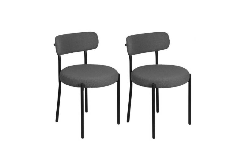 JEOBEST Esszimmerstuhl Küchenstuhl, Küchenstühle Gepolstert Samt, Polsterstuhl, (Set, 2 St) Esstisch Gebogene Rückenlehne, Metallbeinen von JEOBEST