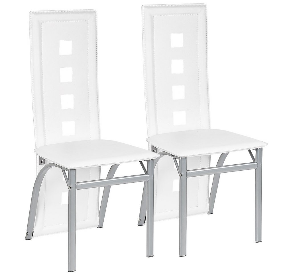 JEOBEST Esszimmerstuhl Küchenstuhl Eleganter Stuhl mit hoher Rückenlehne Metallbeine (Set, 2 St), Bequemer Polsterstuhl SitzfläChe von JEOBEST