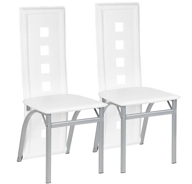 JEOBEST Esszimmerstuhl Küchenstuhl Eleganter Stuhl mit hoher Rückenlehne Metallbeine (Set, 2 St), Bequemer Polsterstuhl SitzfläChe von JEOBEST