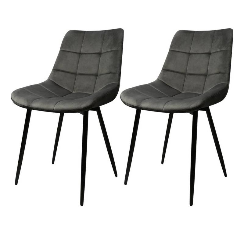 JEOBEST Esszimmerstuhl Stuhl Sitzfläche aus Samt, 2er Set, Küchenstuhl Polsterstuhl Stühle Esszimmer, Metallbeine von JEOBEST