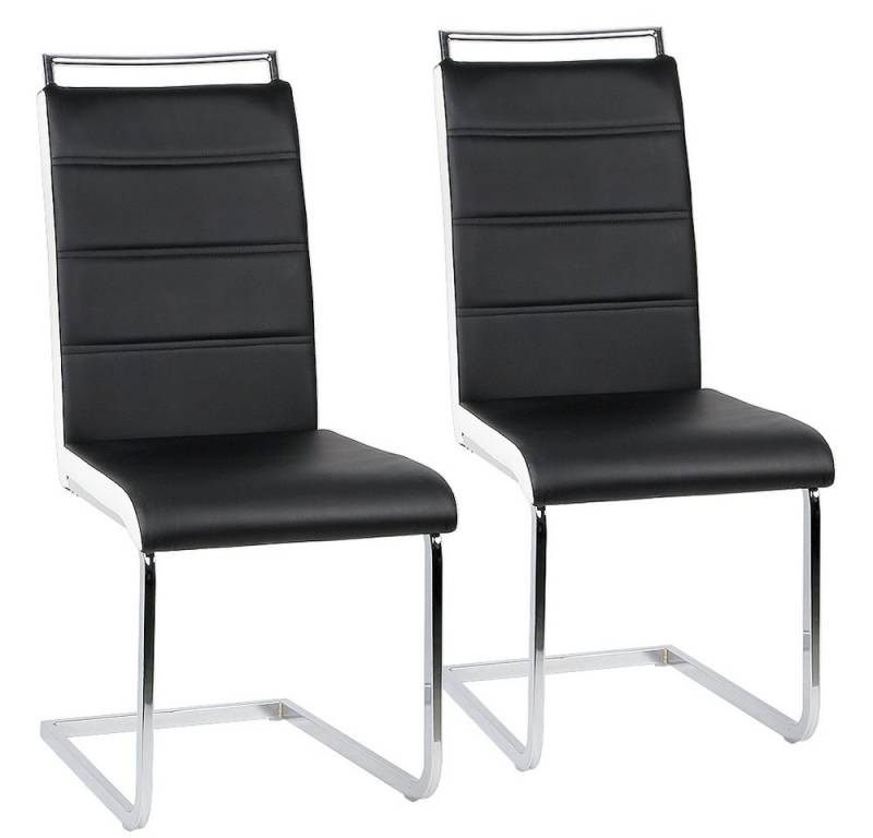 JEOBEST Freischwinger Stuhl Esszimmerstuhl mit Hoher Rücklehne, Metallgestell, Küchenstuhl, (2 St) Polsterstuhl, für Wohnzimmer Konferenzraum und Esszimmer von JEOBEST