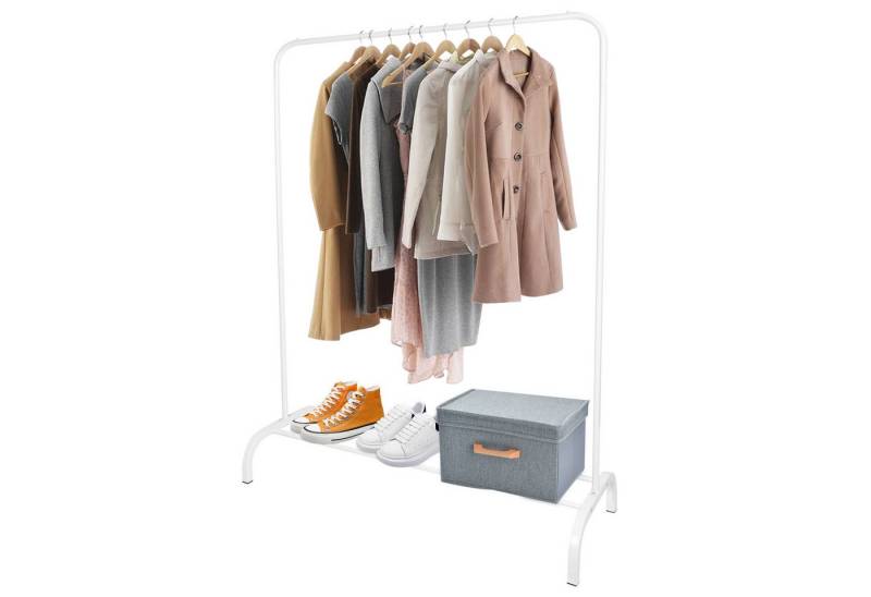 JEOBEST Garderobenständer Kleiderständer mit Schuhregal, Schlafzimmer Kleiderstange von JEOBEST