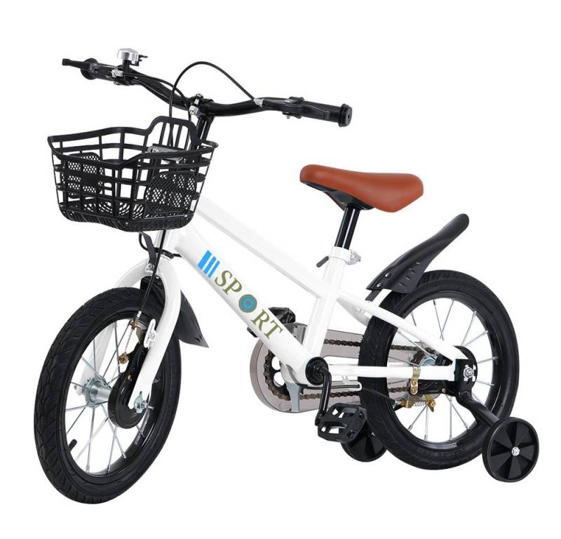 JEOBEST Kinderfahrrad Kinder Fahrrad Fahrräder Bicycle Kinderrad inkl. Korb (12 14 Zoll), 4 Gang, (1-tlg.,Kinder Fahrrad, Fahrrad für Kinder, Mit Hilfsrädern) von JEOBEST